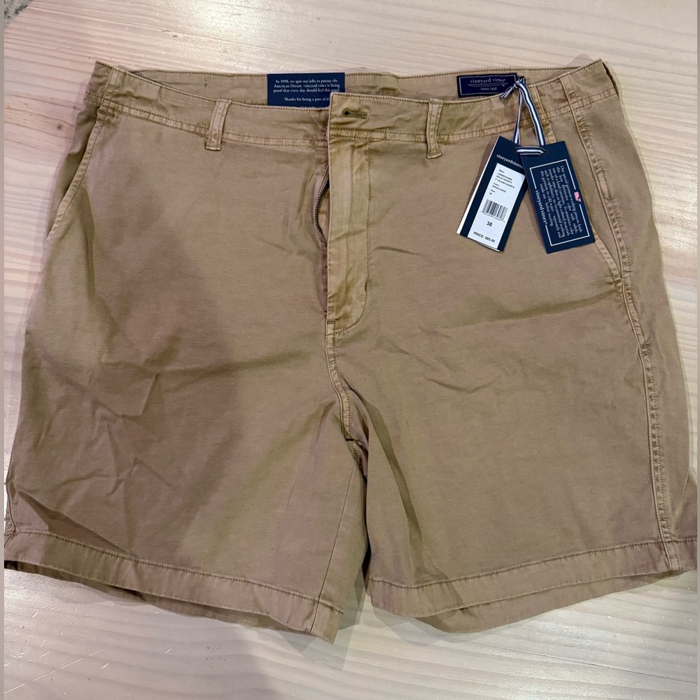 Vineyard Vines Tan Men's Flat Front Shorts